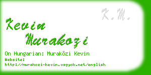 kevin murakozi business card